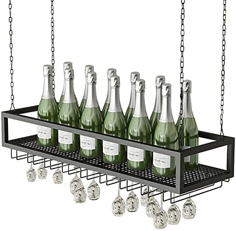 Suuim Ceiling Metal Wine Glass Rack - Adjustable Stemware Holder