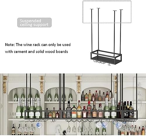 Industrial Style Metal 2 Tier Wall Mounted Wine Rack