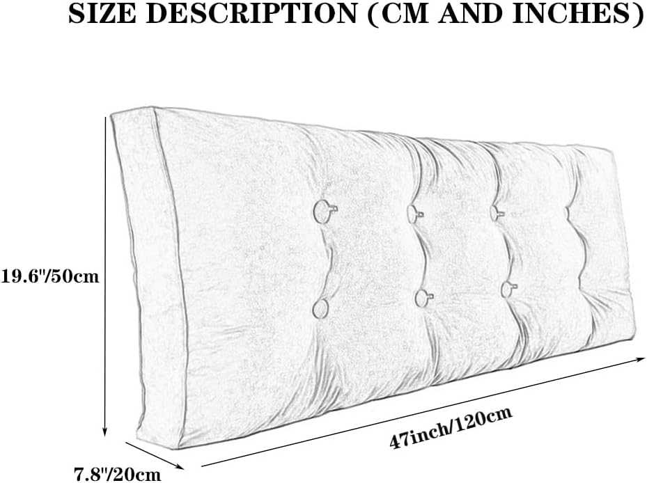 ZZYK Soft Plaid Reading Pillow with Headboard Support
