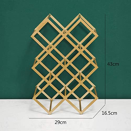 Modern Wine Rack for 8 Bottles Gold Finish