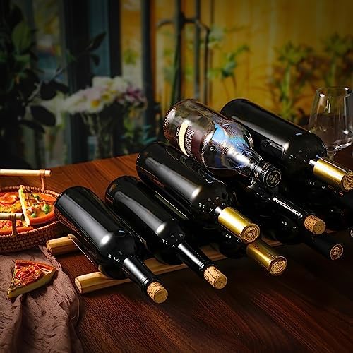 Barydat 4 Pcs Compact Wooden Wine Rack