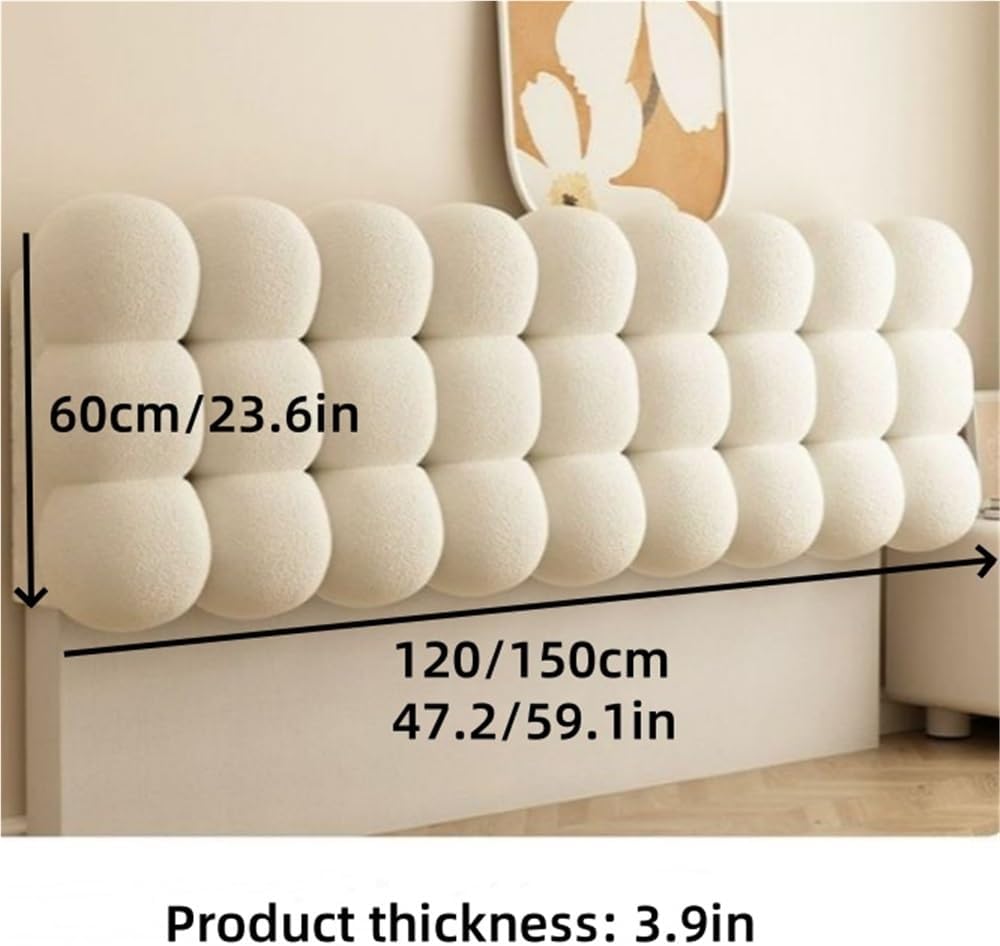 Pink Large Headboard Pillow with Teddy Texture