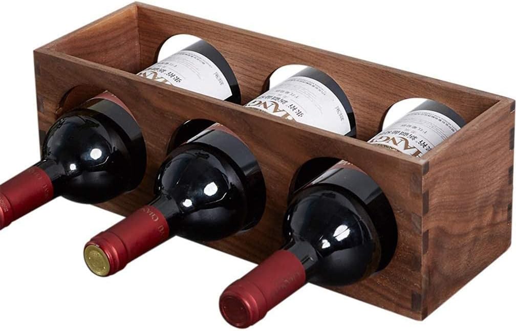 Freestanding Wooden Wine Rack Desktop Storage Stand