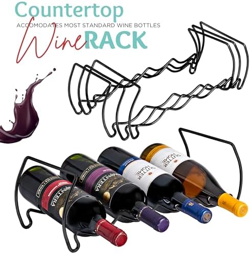 Sorbus 6-Tier Stackable Wine Rack Black 1