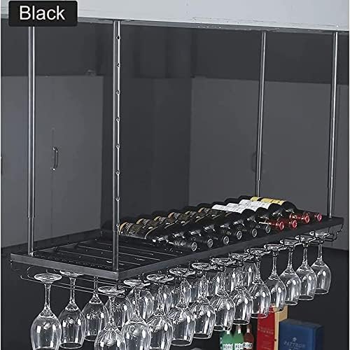 Adjustable Height Wall-Mounted Wine Rack for Kitchen and Bar