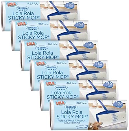 Lola Rola Sticky Mop Refills 6 Pack - 180 Sheets