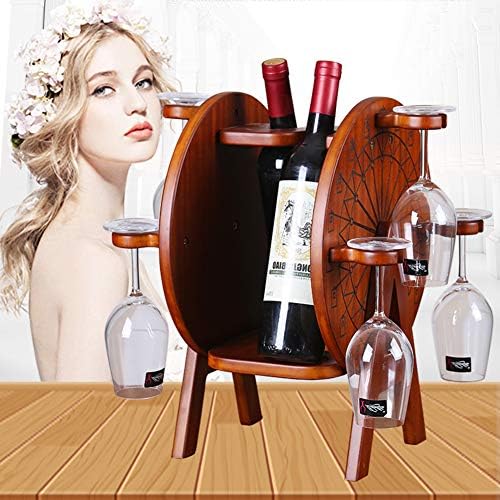 Ferris Wheel Wine Rack 6 Goblet Holder Home Decor