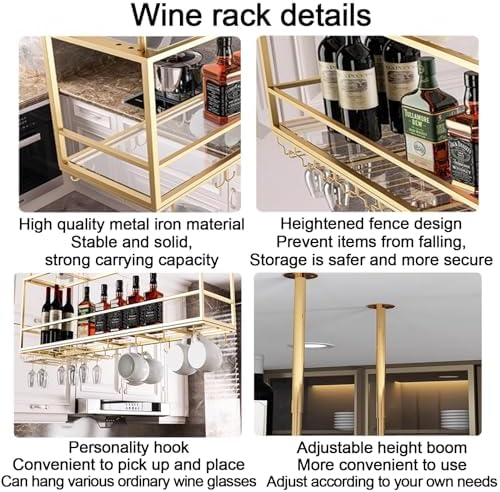 SDdPulse Gold Wall-Mounted Wine Rack