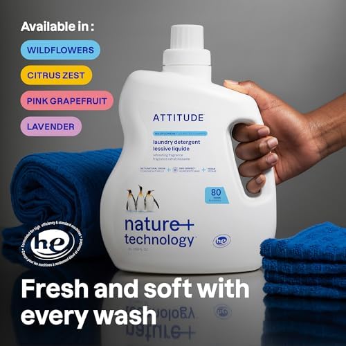 ATTITUDE Liquid Laundry Detergent - 80 Loads Wildflowers Scent