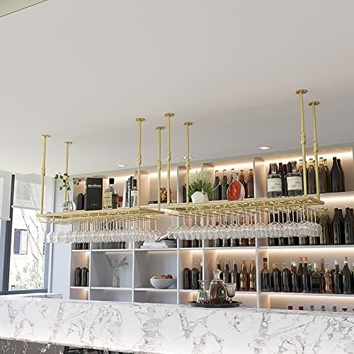 ULAINE Metal Wine Rack with Adjustable Height Gold 100cm