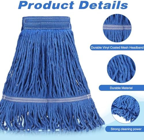 Nuogo 40 Pcs Heavy Duty Mop Head Refills Blue