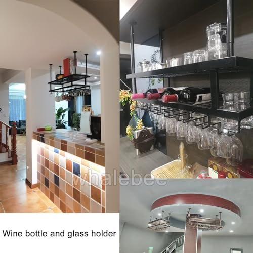 Whalebee Adjustable Wine Glass Holder Storage Rack