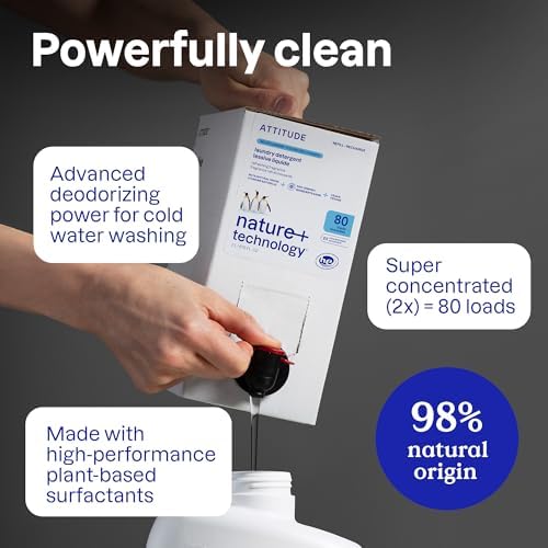 ATTITUDE Liquid Laundry Detergent - 80 Loads Wildflowers Scent