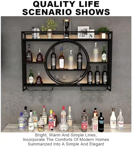 LED Wine Rack Iron Display Stand Multifunctional Storage
