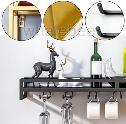 Whalebee Wall Mounted Iron Wine Glass Holder