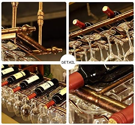 Adjustable Ceiling Mounted Wine Glass Rack - 12030cm Metal Iron