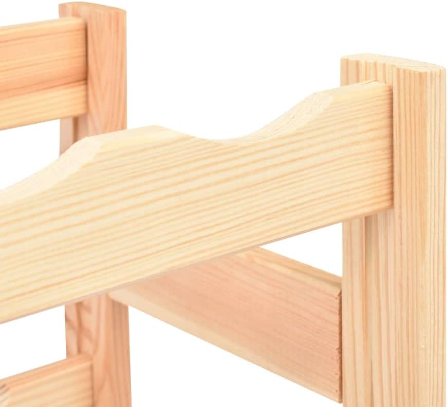 BIGBARLEY 20-Bottle Wine Rack Table with Pinewood Design