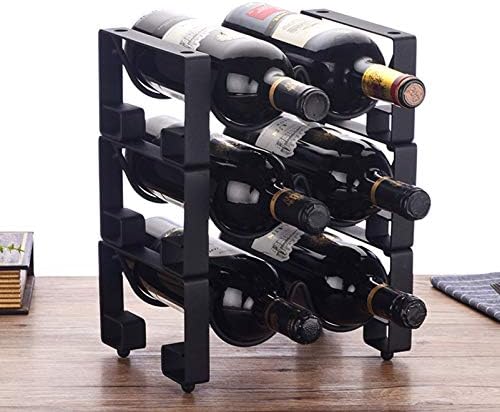 3 Tier Wine Rack for 6 Bottles Stackable Design