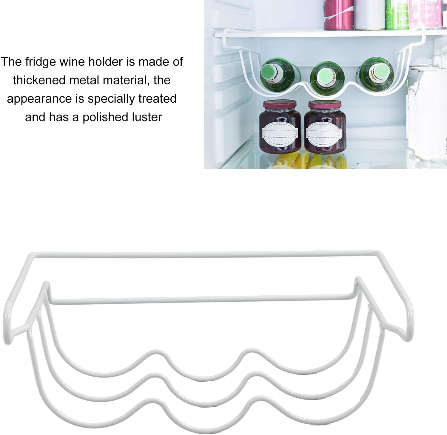 Fridge Wine Holder 13x12x45in Thickened Metal