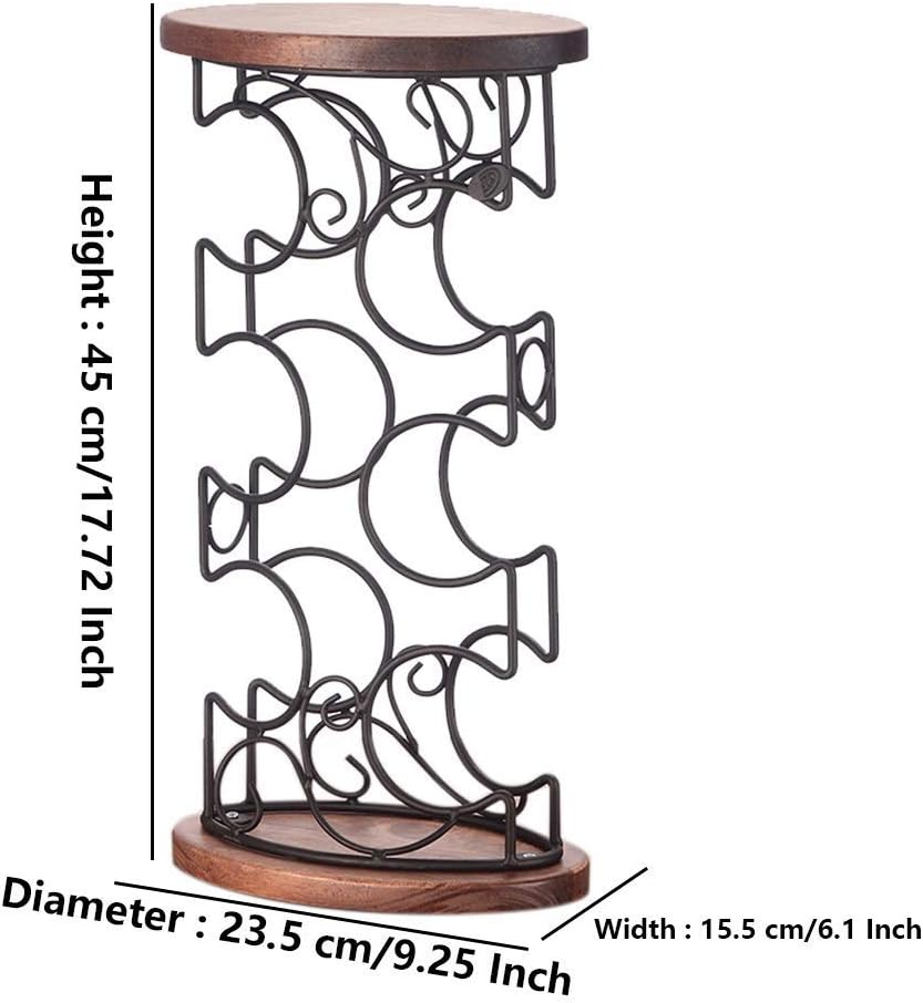 Modern Freestanding Wine Rack with Rounded Design