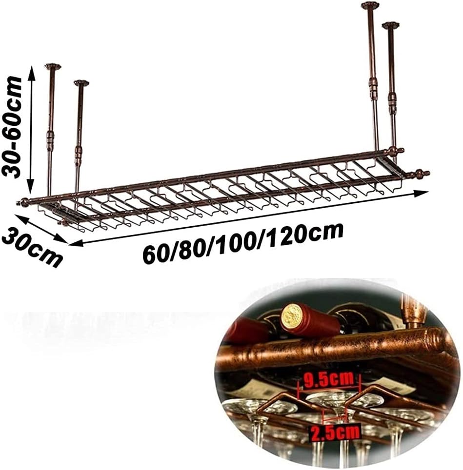 KOHARA Wall-Mounted Wine Glass Rack Adjustable Height