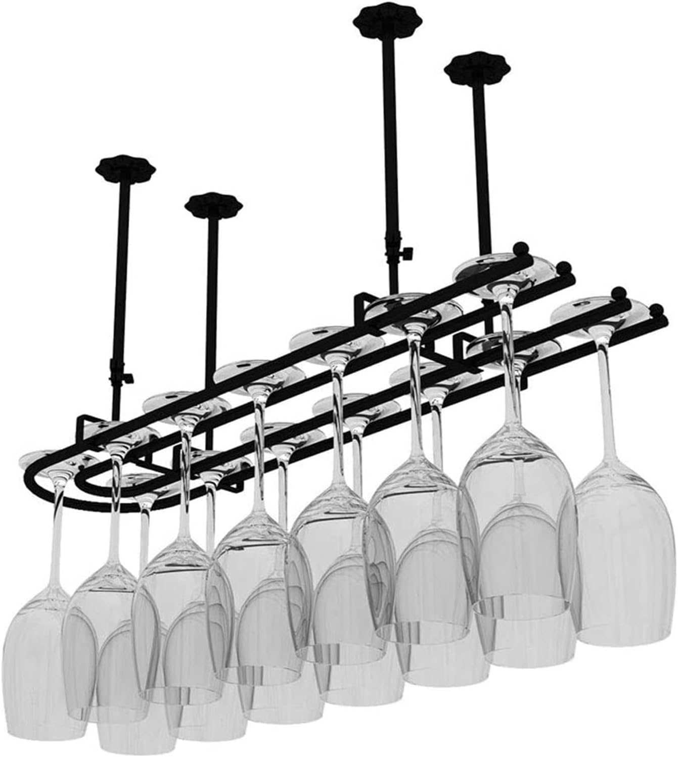 ALDEPO Freestanding Wine Rack Metal Bar 6025cm
