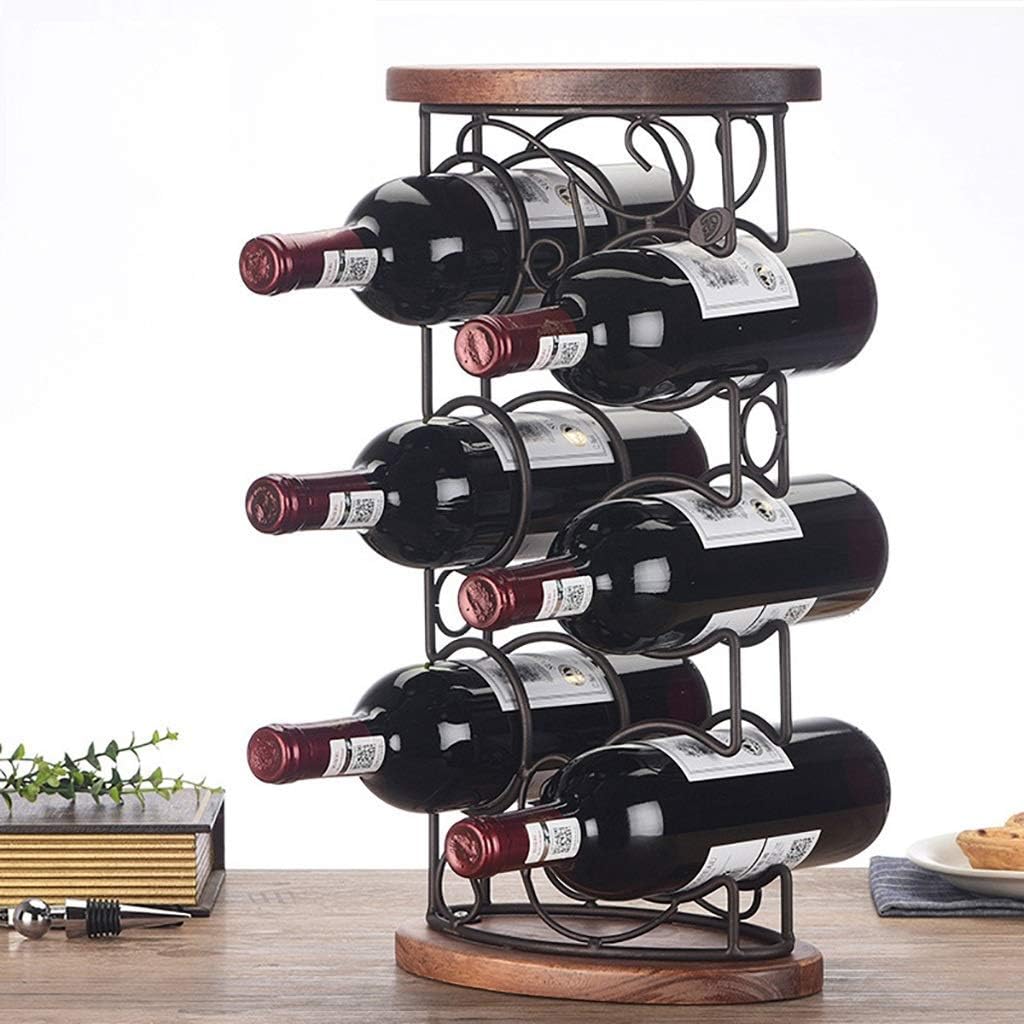 Modern Freestanding Wine Rack with Rounded Design