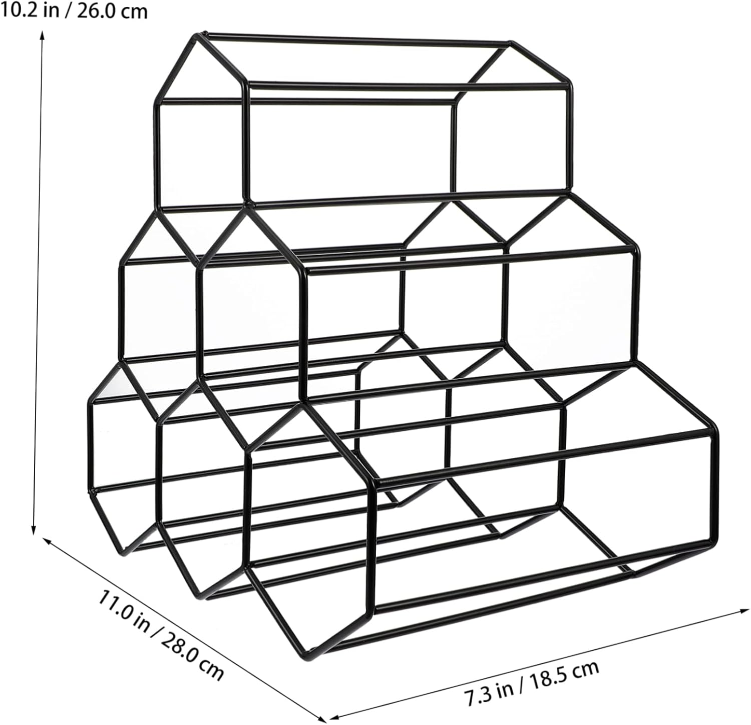 LIFKOME Honeycomb Wine Holder Geometric Stand