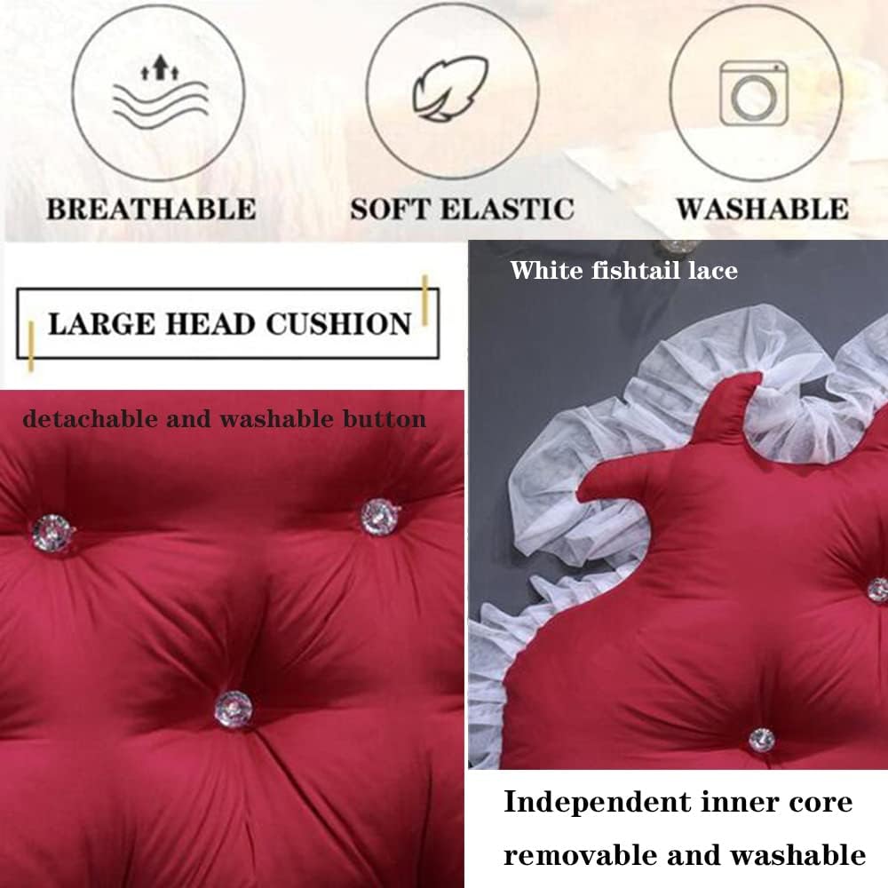 ZZYK Washed Cotton Reading Pillow for King Tatami Bed