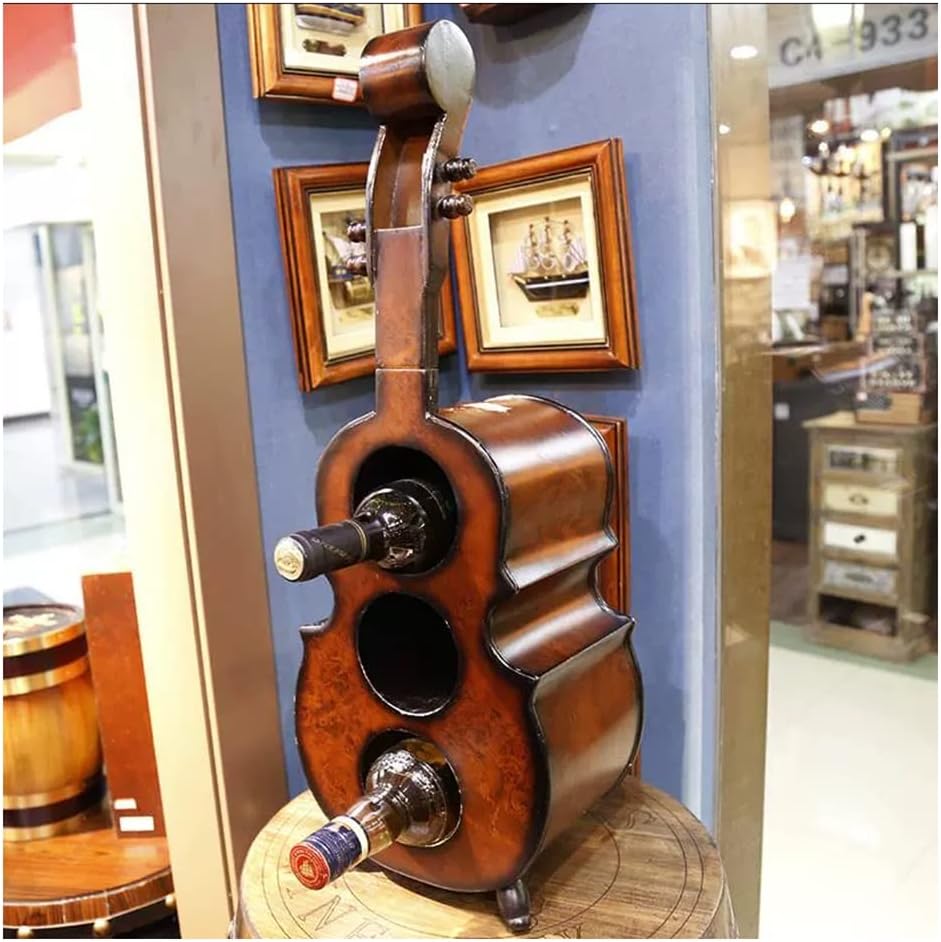 Etlegor Cello Shaped Wine Rack Brown 20x16x60cm