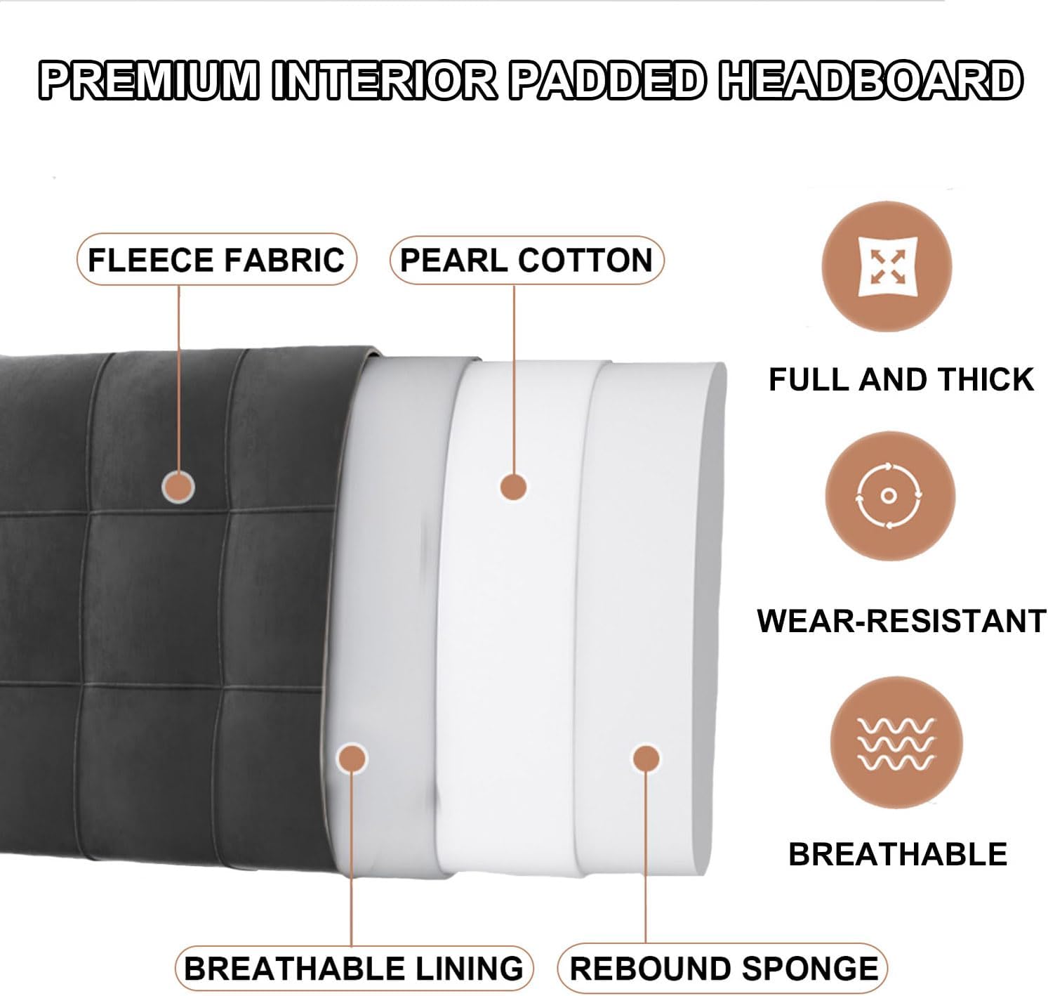 ZZYK Tufted Button Headboard Large Bolster Cushion for Pregnancy