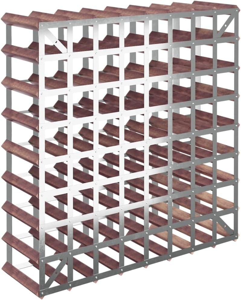 vidaXL Wine Rack - 72 Bottle Storage in Rustic Brown