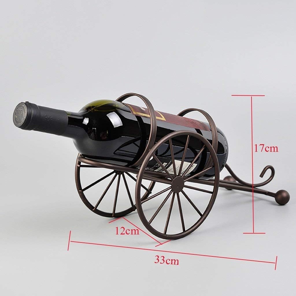 GAXQFEI Retro Cannon Metal Wine Rack Decor
