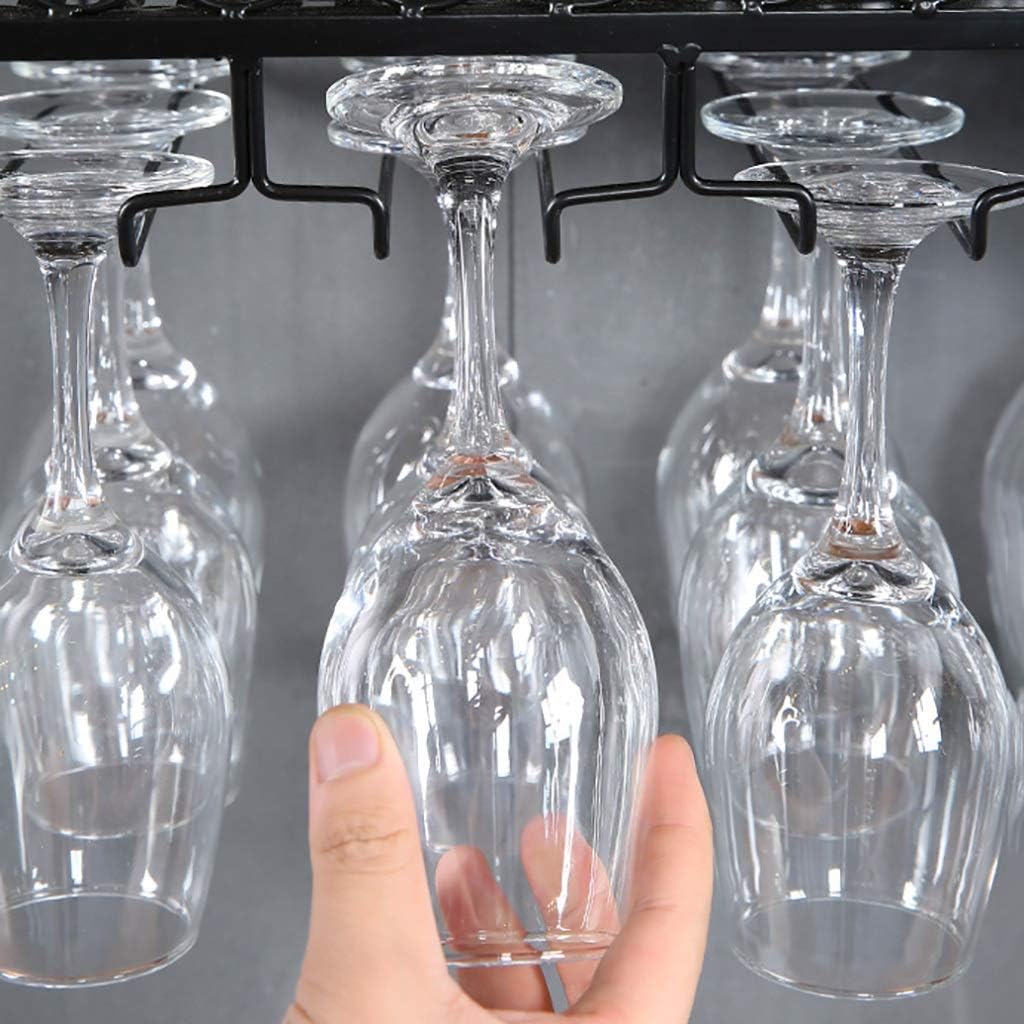 Metal Wine Rack with Glass Holder for Wall Mount