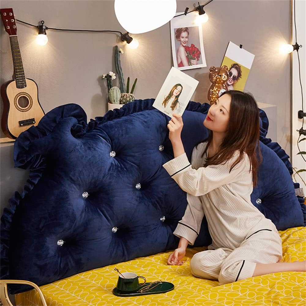 ZZYK Wedge Pillow Reading Pillow Blue 90cm