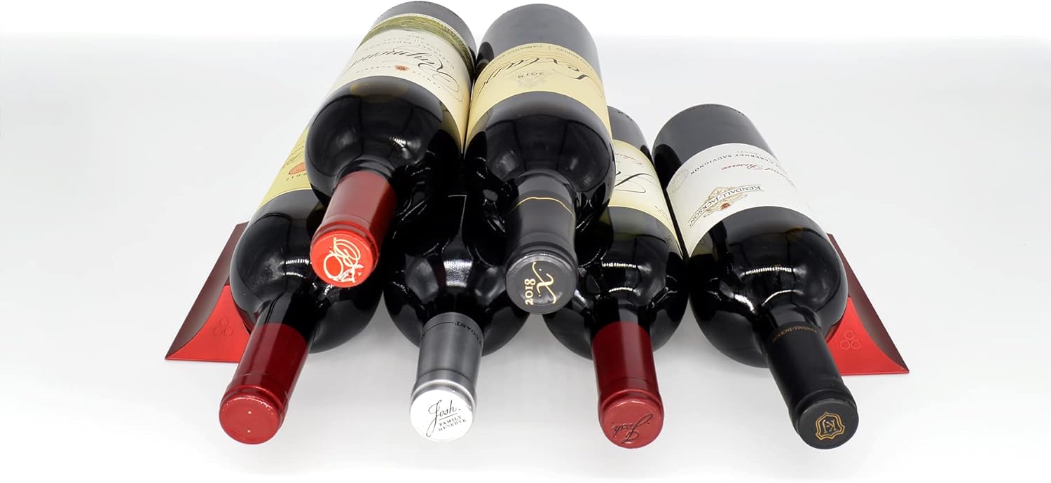Tiny Elegant Flexible Wine Rack - Romantic Red