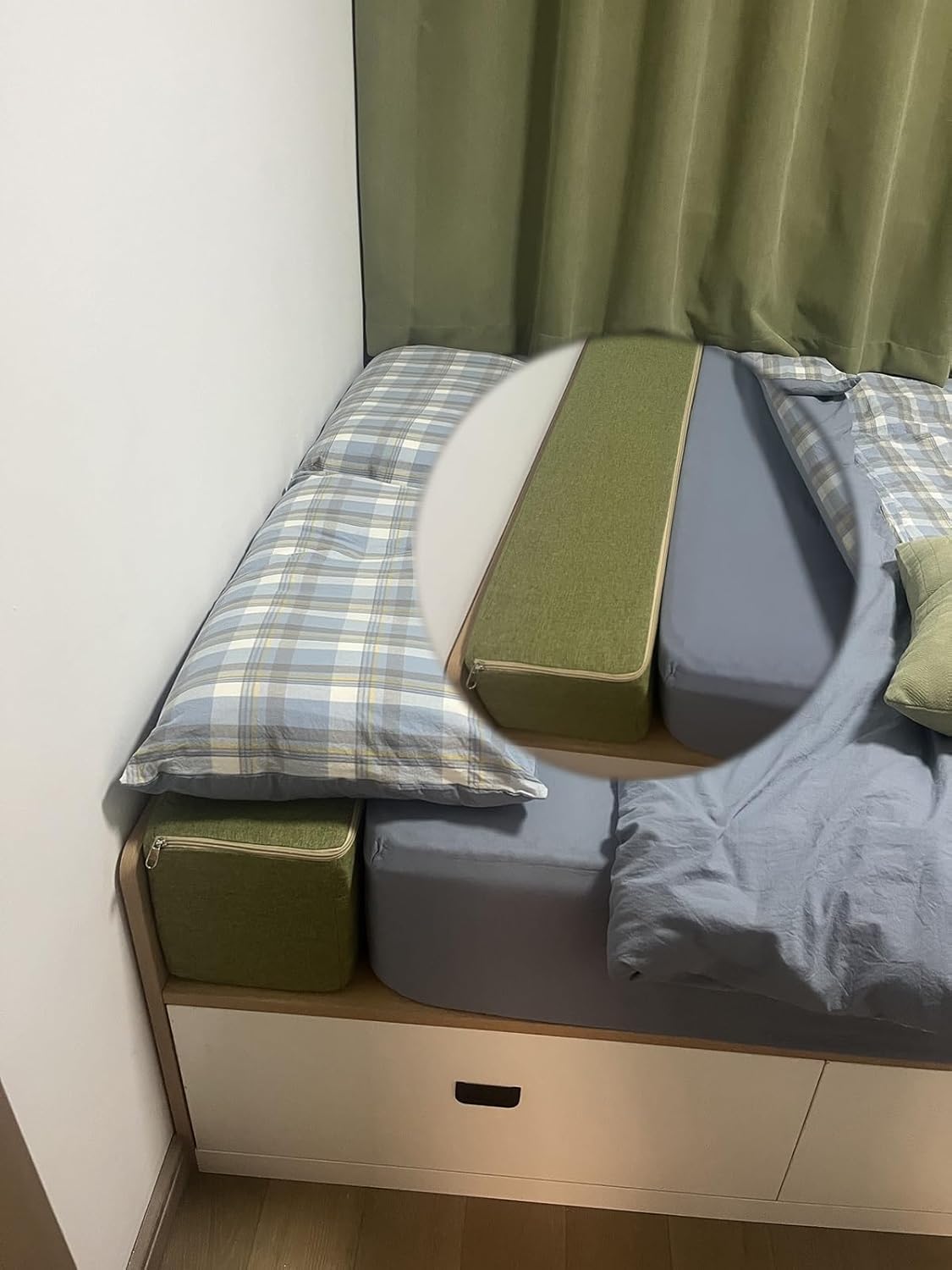 NEVKA King Bed Gap Headboard Pillow 130cm