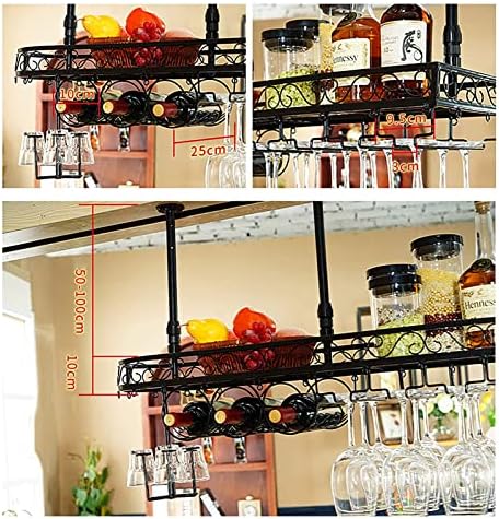 ALDEPO Floating Wine Rack Bar Stemware Holder - Black