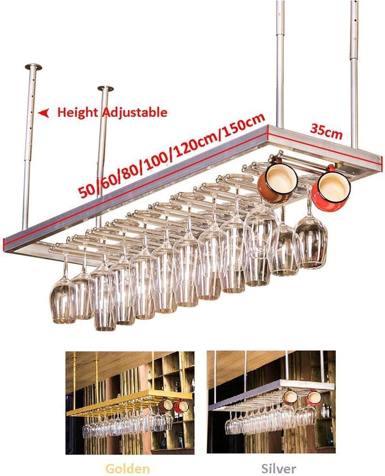 Suuim Ceiling Hanging Stemware Wine Rack Organizer