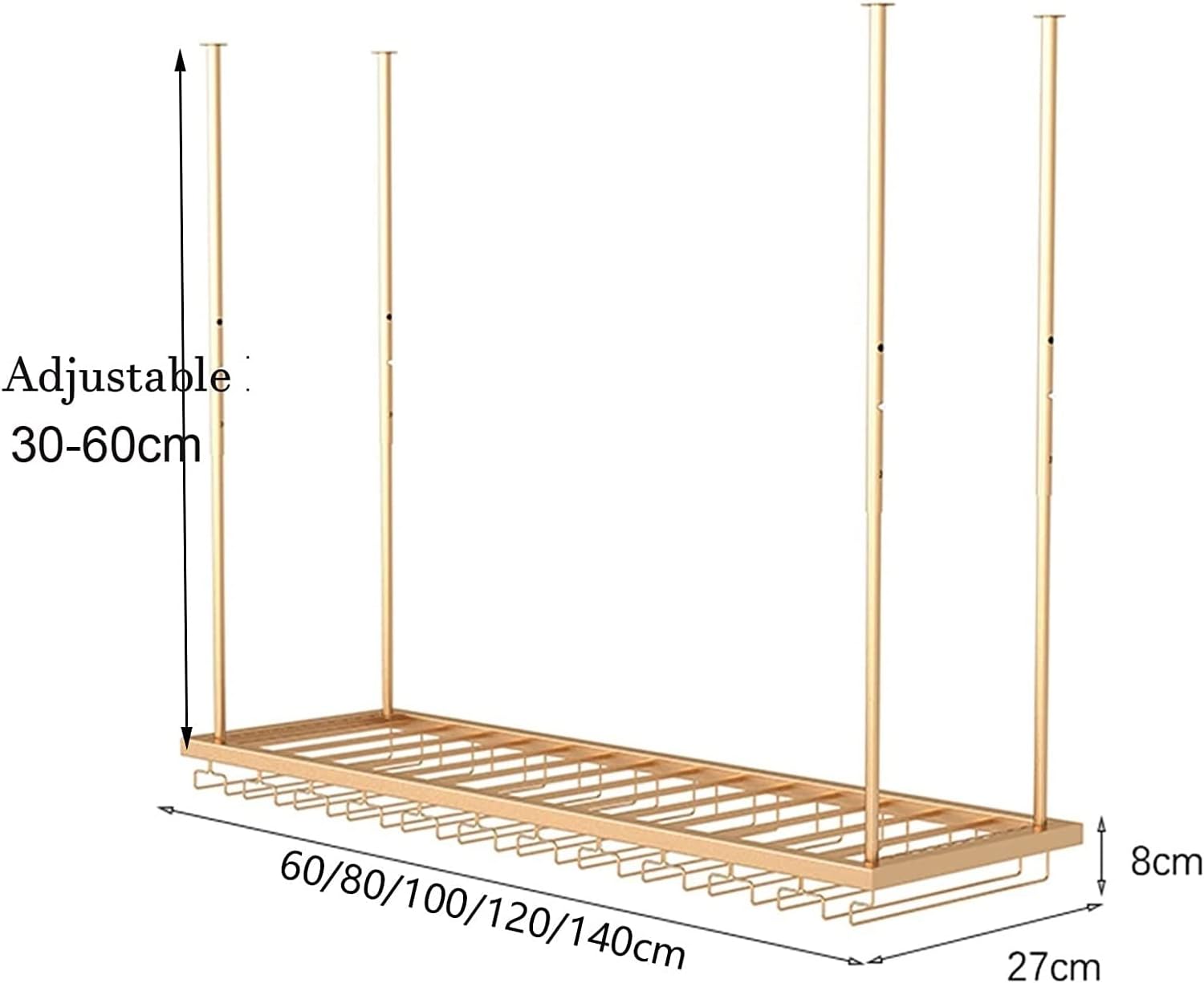 ALDEPO Wall-Mounted Wine Rack Metal Holder