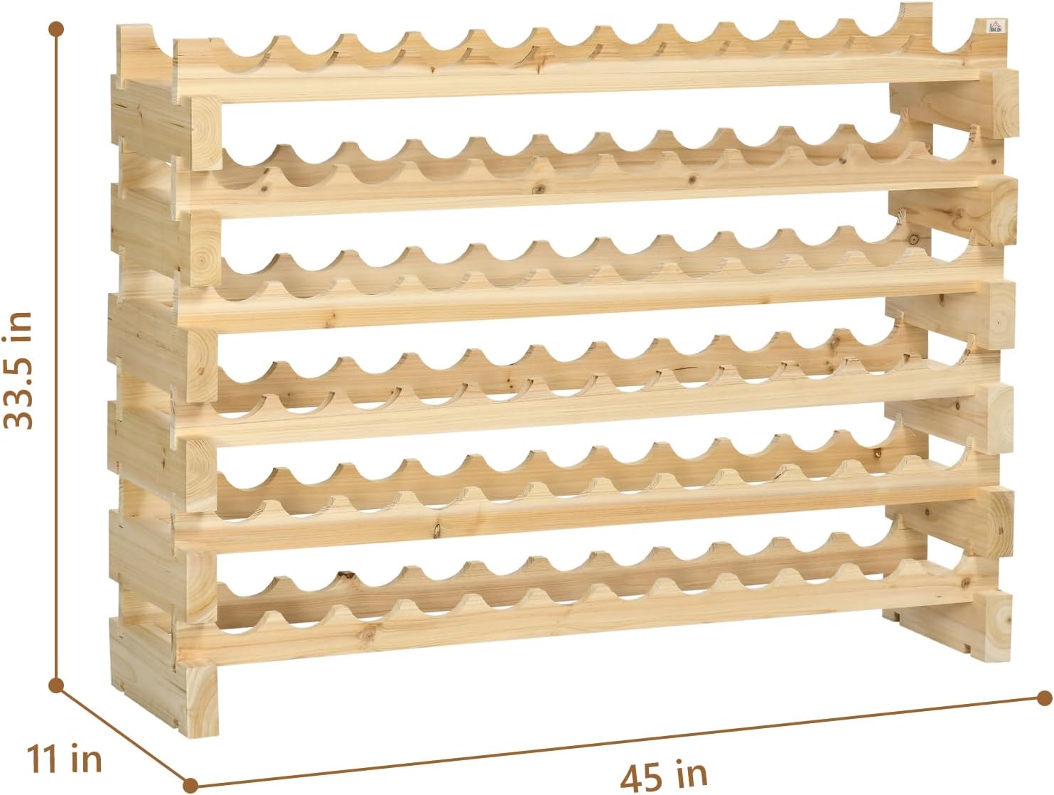 Fmlud Stackable Wine Rack - 6 Tier 72 Bottle Holder