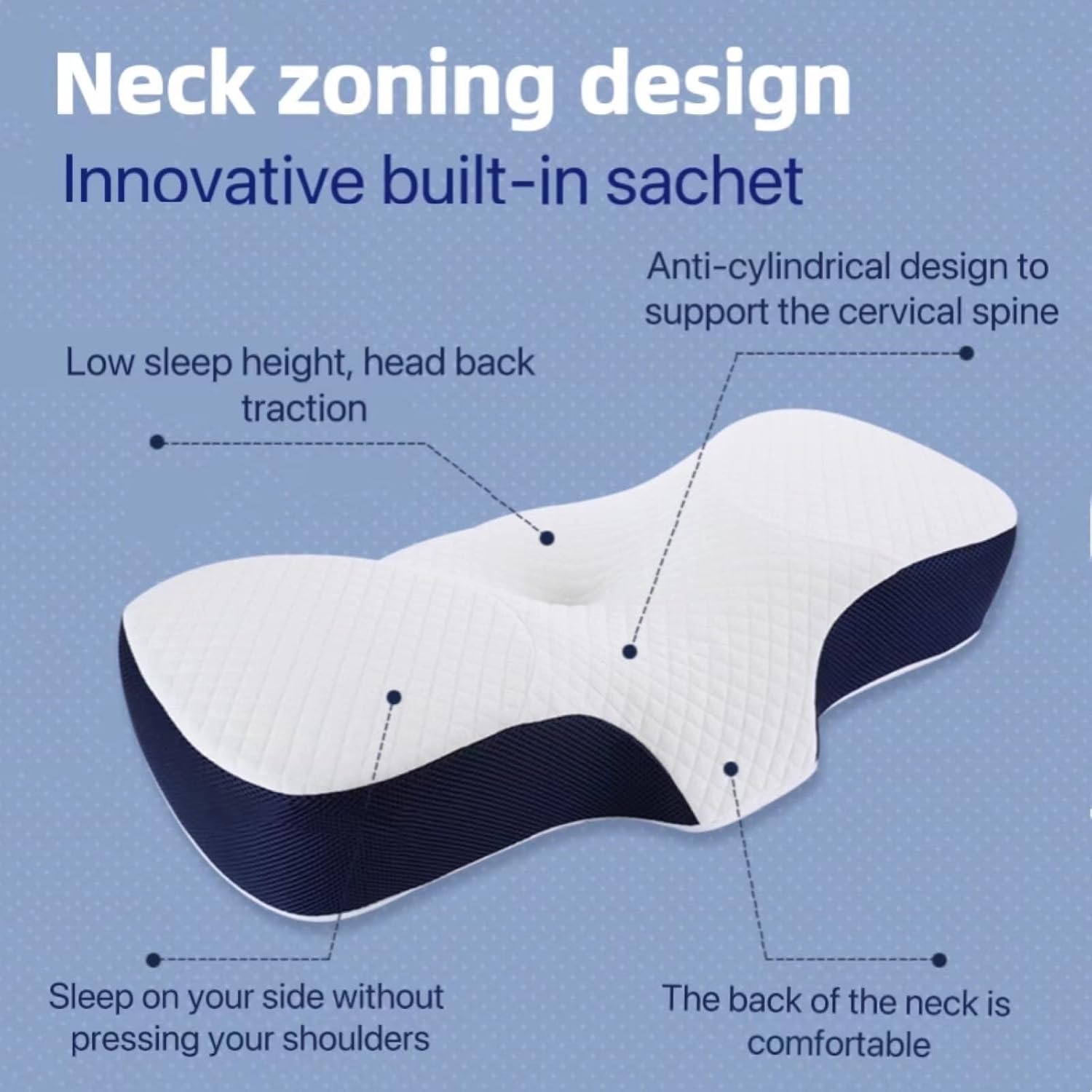 Trendy Tandi Cervical Memory Foam Pillow - Relieve Neck Shoulder Pain