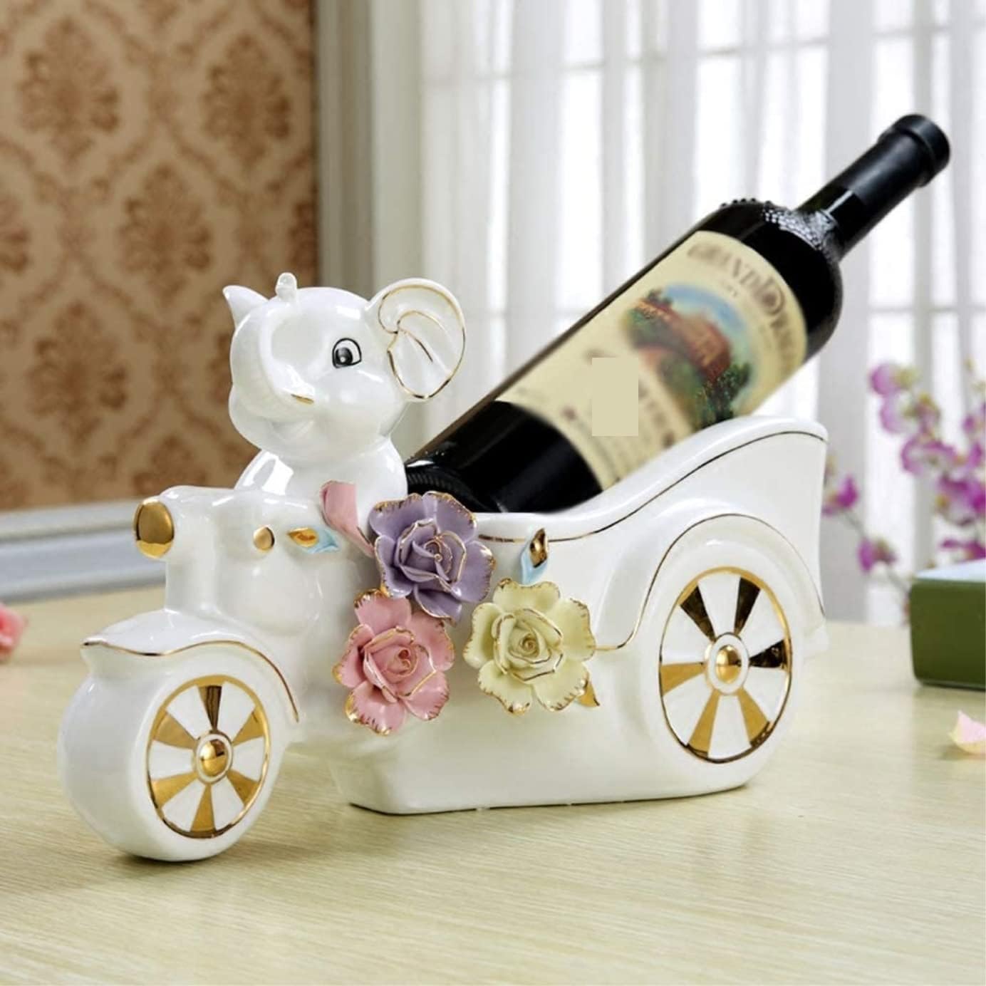 Habrur Charming Elephant Wine Rack Holder 1