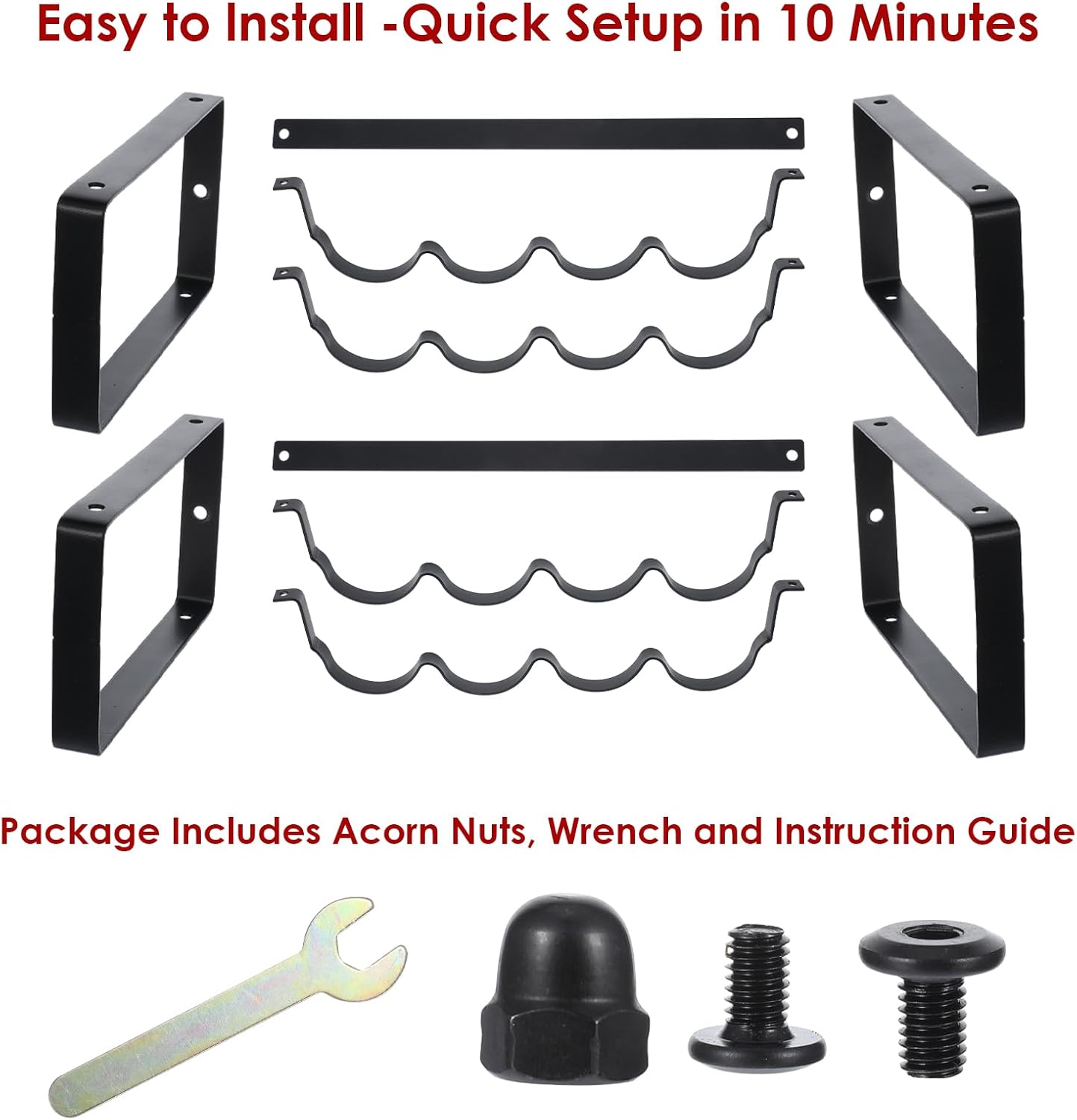 Stackable Wine Rack with 3 Installation Options