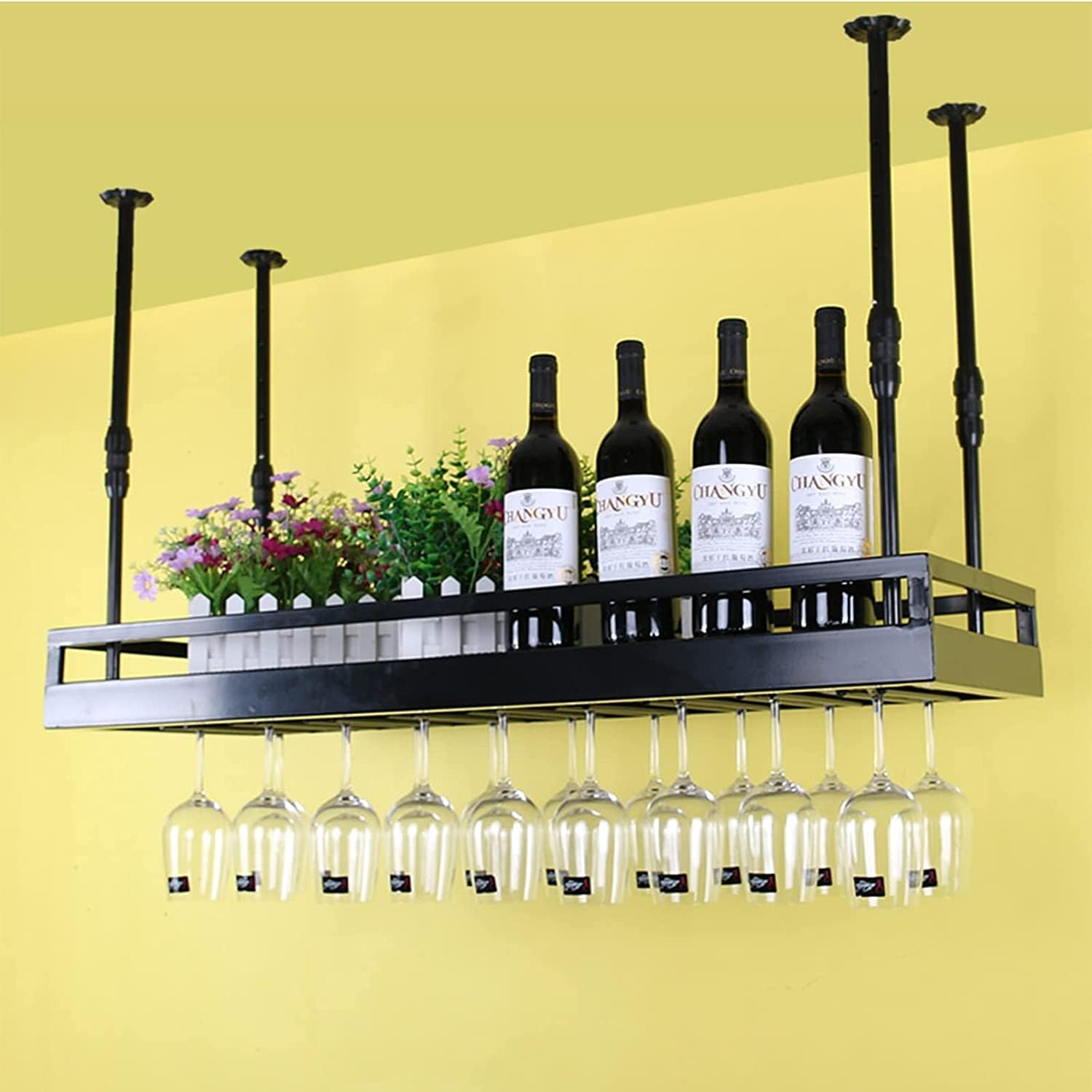 IOCCIOBB Wall-Mounted Wine Rack with Adjustable Holders