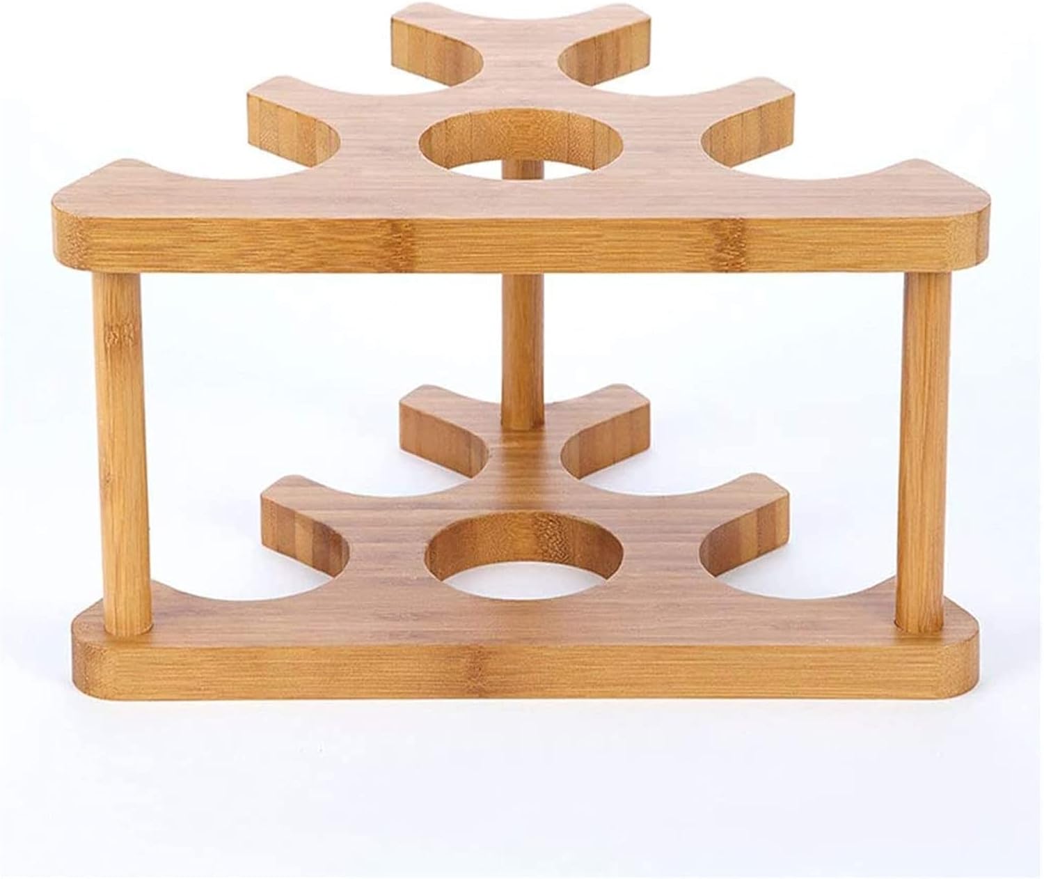 ALDEPO Freestanding Wine Rack with Bamboo Design