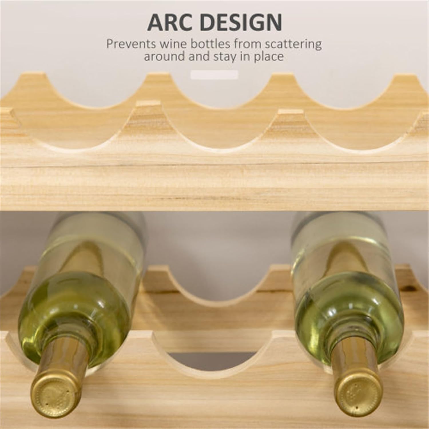 Stackable Wine Rack with 72-Bottle Capacity
