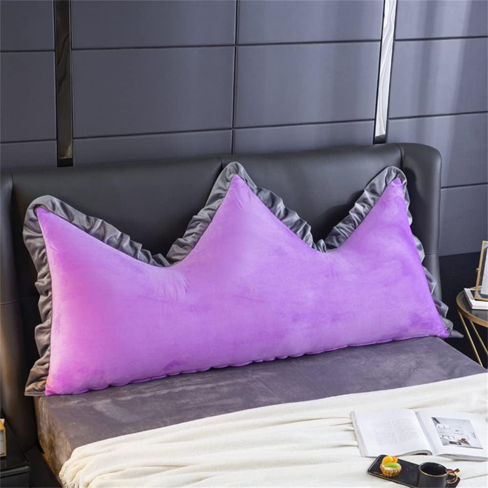ZZYK Fleece Headboard Reading Pillow 47 Purple