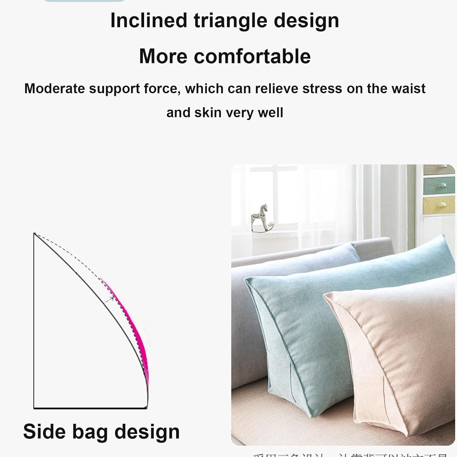 Yonwait Wedge Pillow Headboard Reading Support Pillow 1
