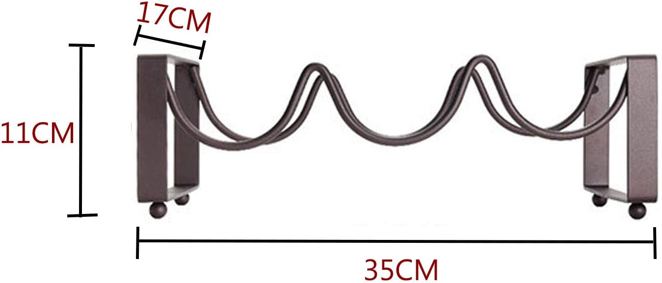 Stackable Metal Wine Rack Set of 2 35x17x11cm Black